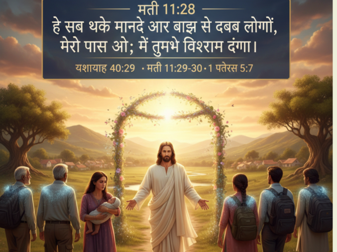 he sab parishram karane vaalon aur bojh se dabe logon, mere paas aao; main tumhen vishraam doonga